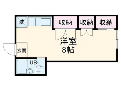 サンハイツ(ワンルーム/2階)の間取り写真