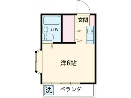 メゾン東洋3(ワンルーム/2階)の間取り写真