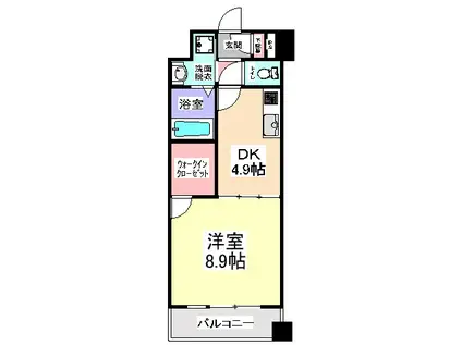 ソレイユ(1DK/3階)の間取り写真