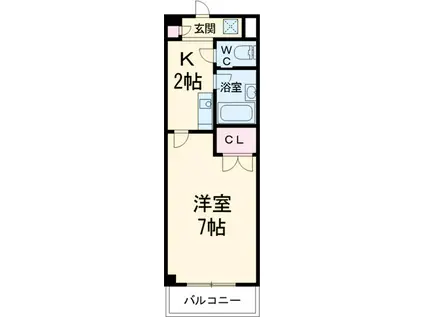 マーベラス新栄(1K/6階)の間取り写真