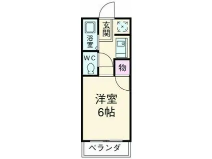 アパートメントハウス戸祭(1K/3階)の間取り写真