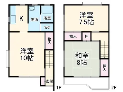 アネックス太陽B(3K)の間取り写真