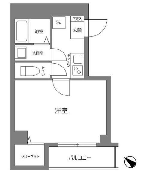 ALATO王子(1K/2階)の間取り写真
