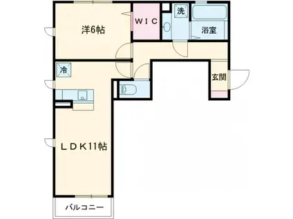 LA PROVENCE (1LDK/2階)の間取り写真