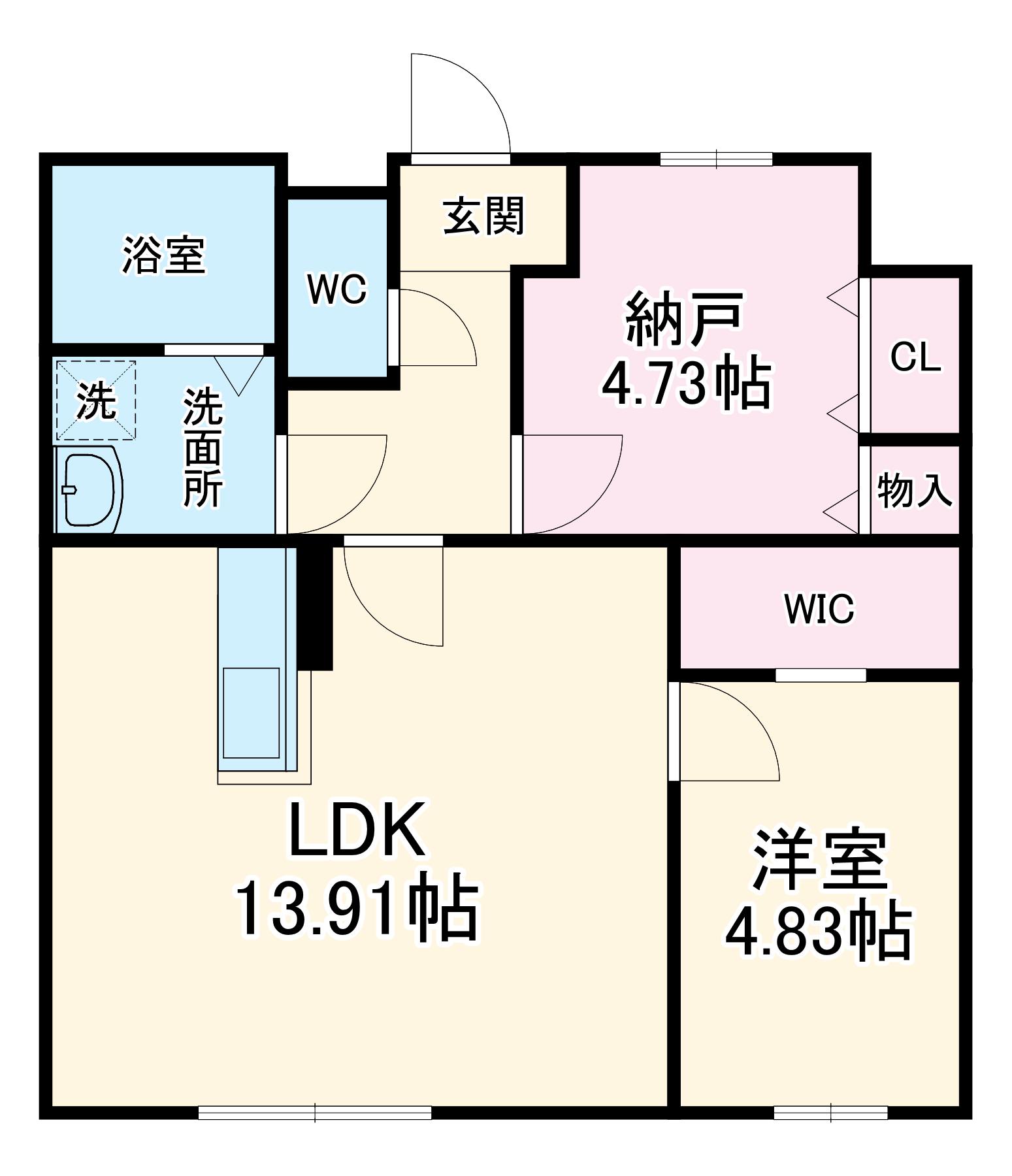 ペガサスII(1SLDK/1階)の間取り写真