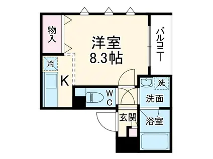 オリーブハウス(1K/2階)の間取り写真