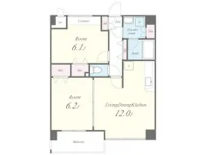 シャン・ド・ローズ(2LDK/3階)の間取り写真