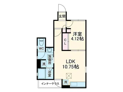 オーニス(1LDK/1階)の間取り写真