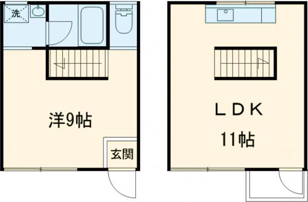 ミヤハラ・アパートメント(1LDK)の間取り写真