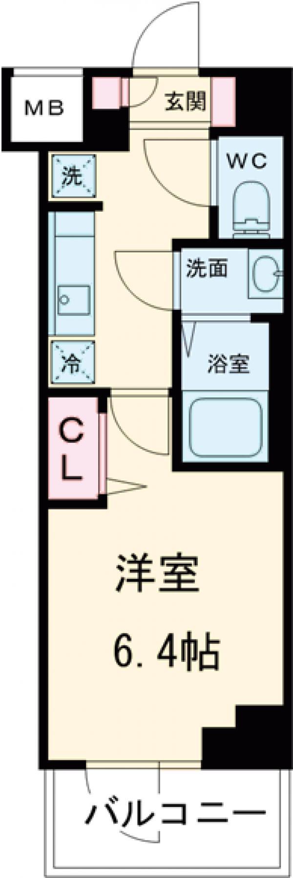 AZEST立石Ⅱ(1K/1階)の間取り写真