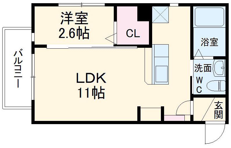 グランニール南流山Ⅱ(1LDK/3階)の間取り写真