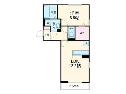 LA・RICHESSE(1LDK/2階)の間取り写真