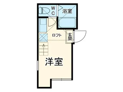 ユナイト蒔田エヴァーオンワード(ワンルーム/1階)の間取り写真