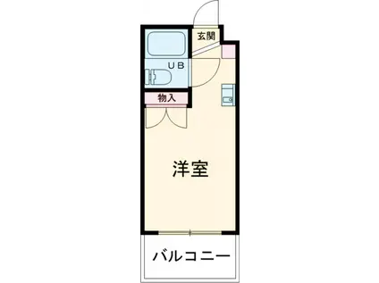 三恵ハイム三鷹(ワンルーム/1階)の間取り写真