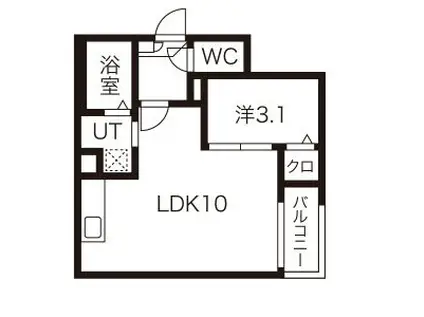 JACK YAMANOTE Ⅰ(1LDK/2階)の間取り写真