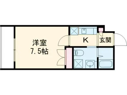 THE GARNET SUITE RESIDENCE西院Ⅰ(1K/2階)の間取り写真