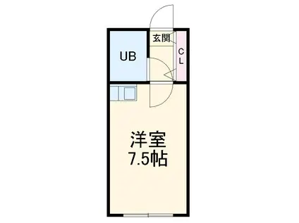 コーポ飛馬(1K/4階)の間取り写真