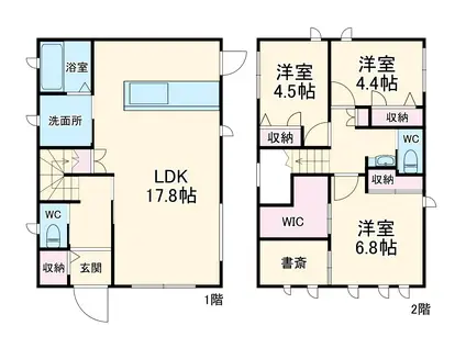 名鉄三河線 刈谷市駅 徒歩10分 2階建 築10年(3LDK)の間取り写真
