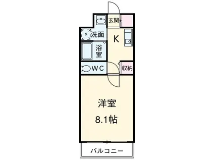 アビタシオン名駅南(1K/4階)の間取り写真