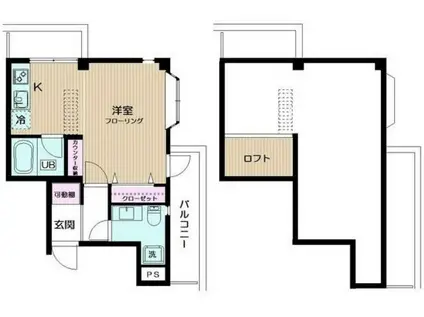 サニープレイス(ワンルーム/1階)の間取り写真