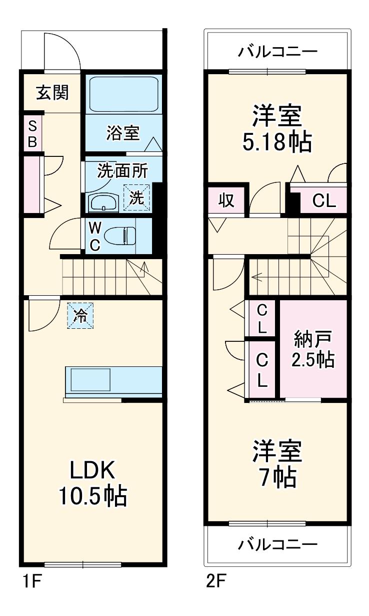 サンテラス大倉山(2SLDK)の間取り写真