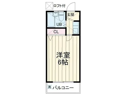 ローズアパートQ69番館(1K/2階)の間取り写真