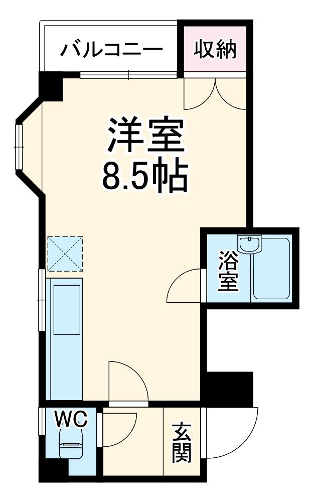 AIROSE豊中(ワンルーム/1階)の間取り写真