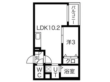 JACK TODAYUTAKAⅠ(1LDK/2階)の間取り写真