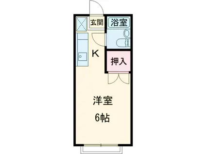 エステートピア11(ワンルーム/2階)の間取り写真