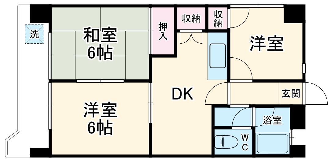 メゾンスガ(3DK/3階)の間取り写真
