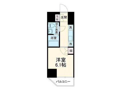 SHOKEN RESIDENCE新小岩(1K/10階)の間取り写真