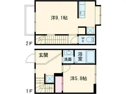 Yanokuchi Base(1LDK)の間取り写真