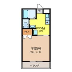 サンビレッジセキヤ(1K/1階)の間取り写真