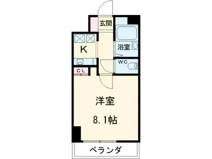 ウィステリア星ヶ丘(1K/4階)の間取り写真