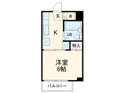 サンヒルズ橋本(1K/3階)の間取り写真