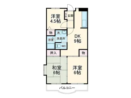 エヴァグリーン大竹(3DK/5階)の間取り写真