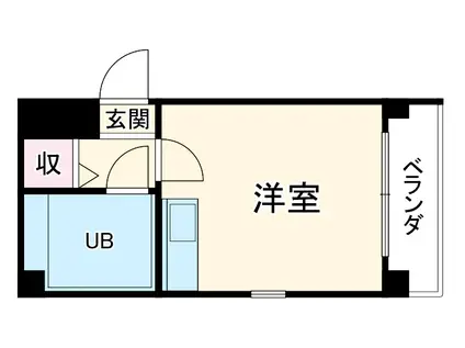 中央ビル西船(ワンルーム/4階)の間取り写真