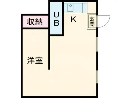 サンライズマンション(ワンルーム/1階)の間取り写真
