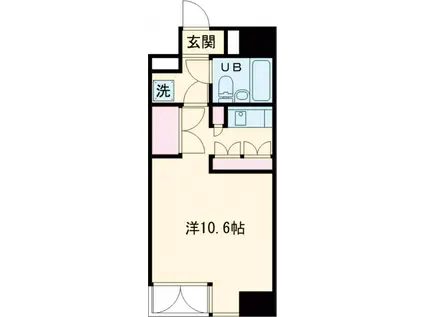 宇都宮ダイカンプラザスポーツメント(1K/4階)の間取り写真