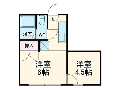 サクライコーポ(2K/2階)の間取り写真