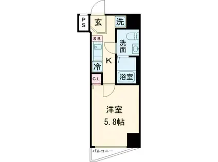 レアシス練馬(1K/4階)の間取り写真