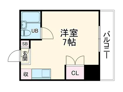 GRACIA上飯田(ワンルーム/1階)の間取り写真