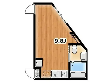 AMBITION見沼(ワンルーム/2階)の間取り写真