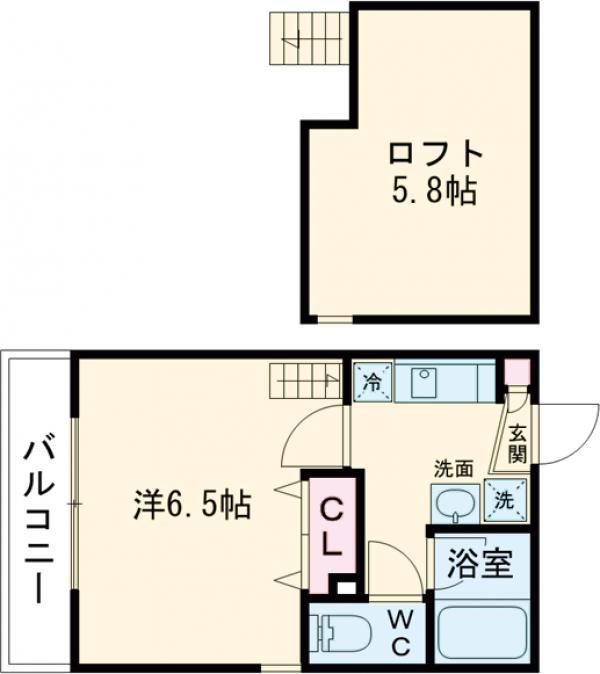 ベネボレンス大森(1K/3階)の間取り写真