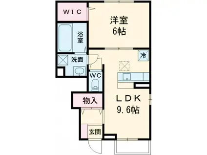 ルーチェ(1LDK/1階)の間取り写真