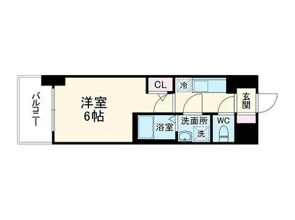 エスリードレジデンス梅田マークス(1K/3階)の間取り写真