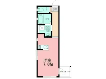 ボレロ橋本(1K/1階)の間取り写真