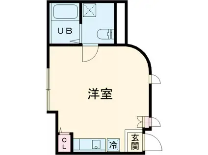 中野弥生町テラス(ワンルーム/1階)の間取り写真