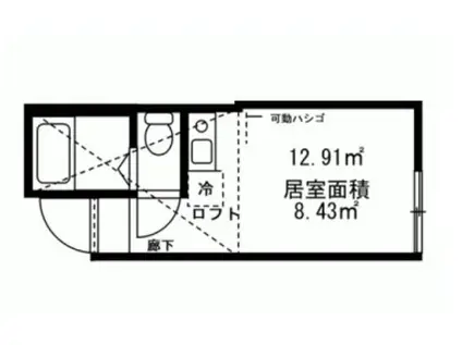 モーゼルの杜(ワンルーム/1階)の間取り写真