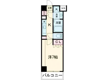 フュージョナル浮間舟渡(1K/4階)の間取り写真